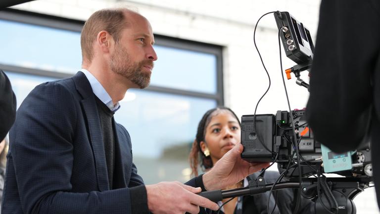 Prinz William hinter der Kamera in der London Screen Academy