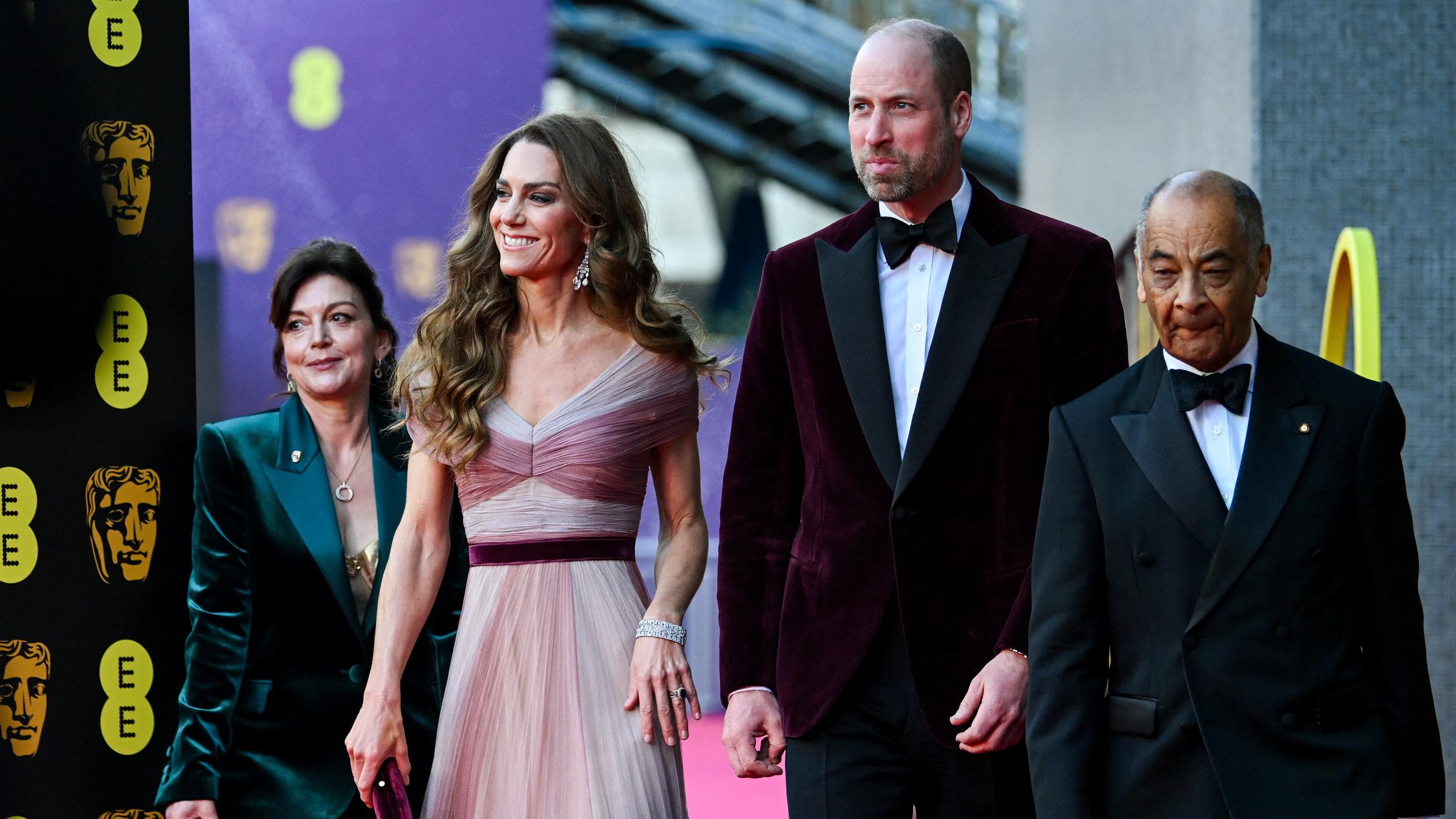 Der britische Prinz William und seine Frau Kate, Prinzessin von Wales, bei den Bafta-Awards.