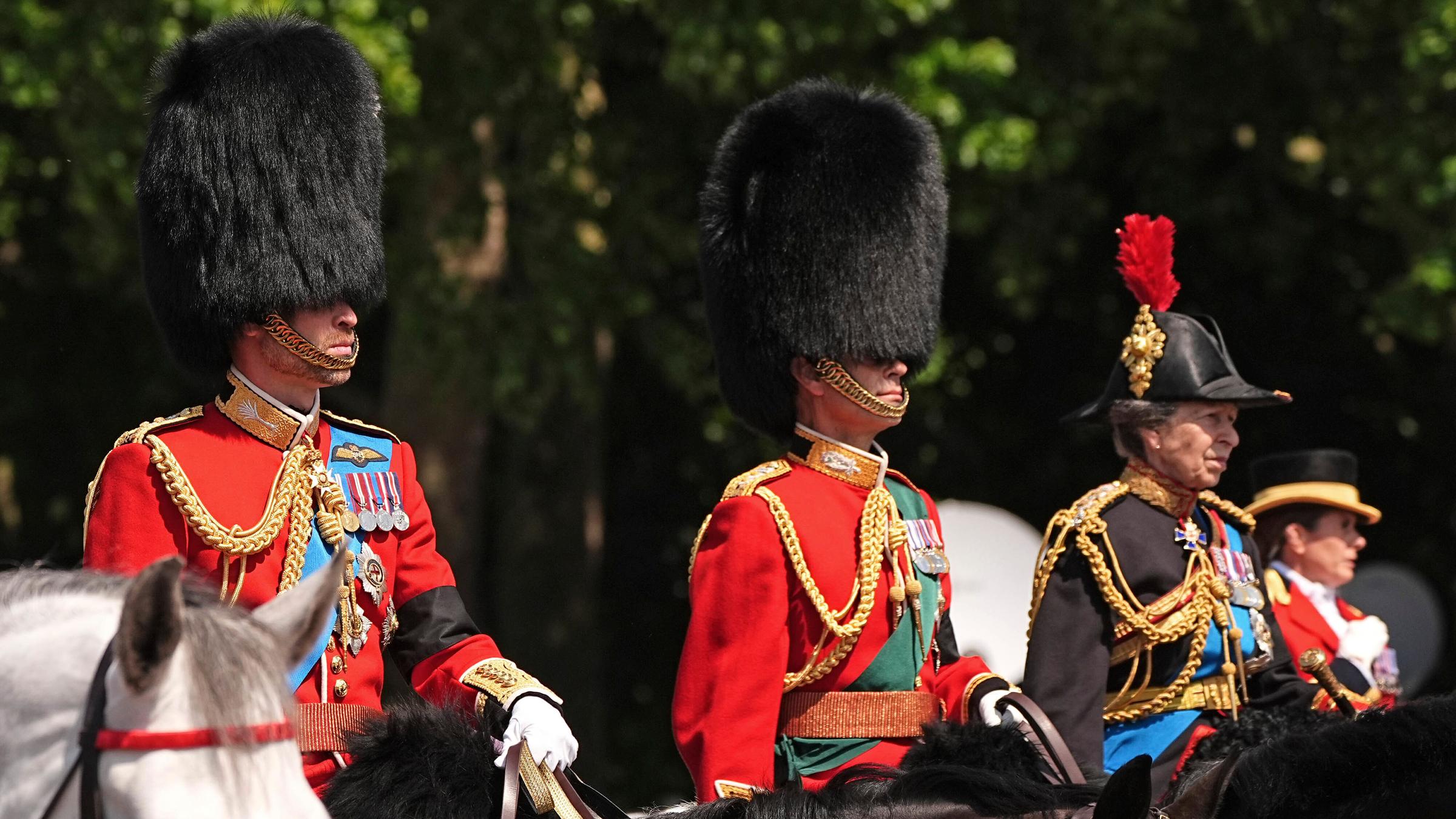 Prinz William, Prinz Edward und Prinzessin Anne bei Trooping the Colour
