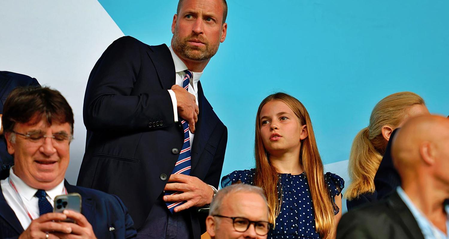 Prinz William und seine Tochter Charlotte beim Finale der Fußball-EM in Basel.