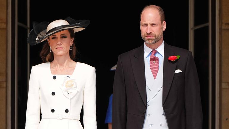 Königliche Gartenparty im Buckingham Palace: Kate und Prinz William während einer königlichen Gartenparty im Buckingham Palace in London, Großbritannien, am 08.05.2026.