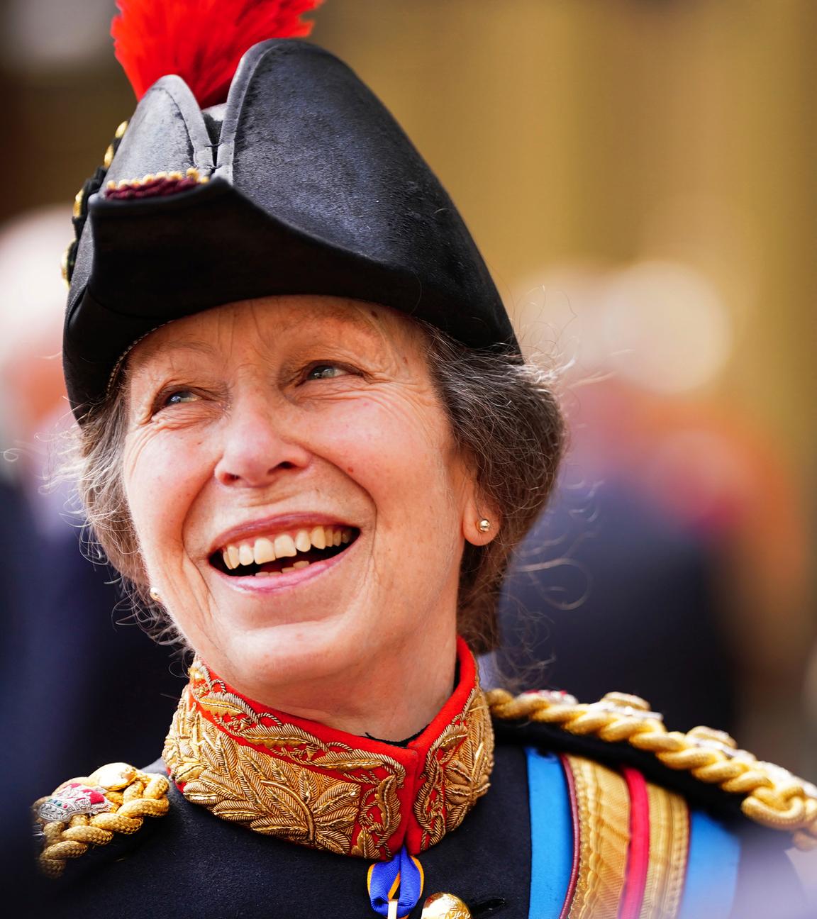Prinzessin Anne von Großbritannien bei einer Parade am Königshaus