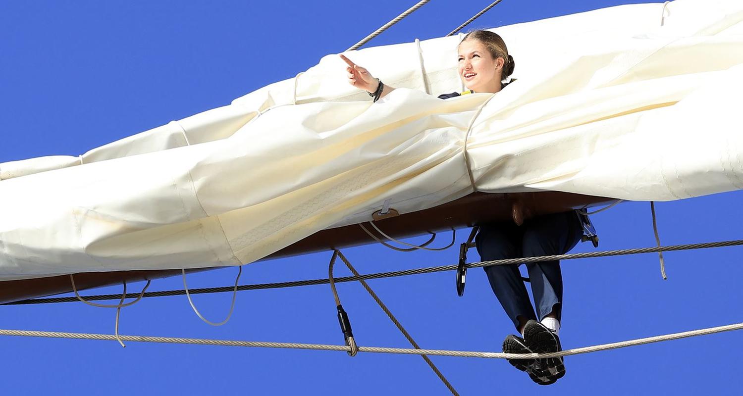 Prinzessin Leonor auf einem Schulsegelschiff