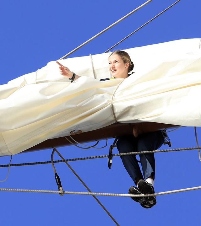 Prinzessin Leonor auf einem Schulsegelschiff