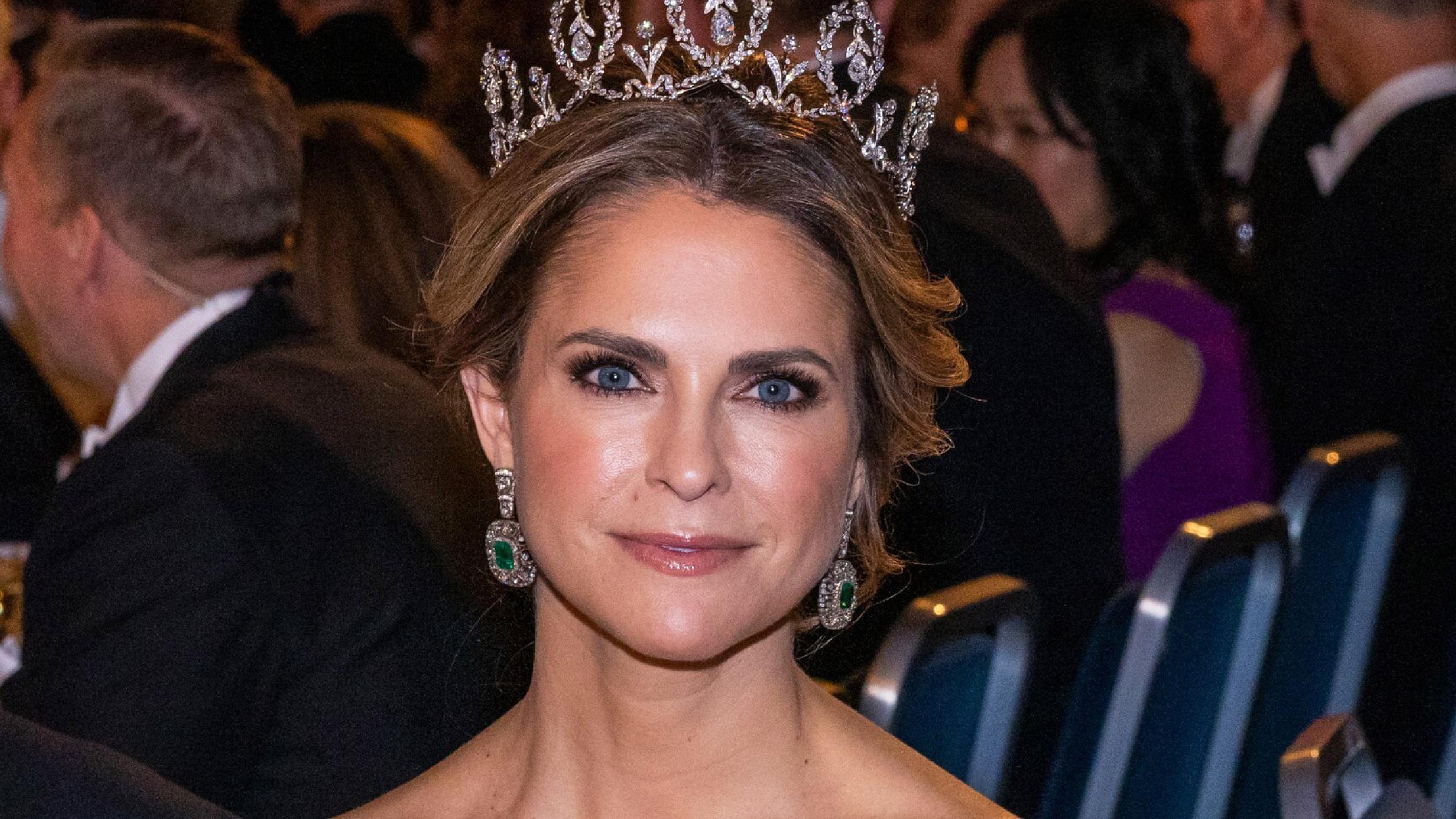 Prinzessin Madeleine von Schweden bei einem Presseauftritt. 