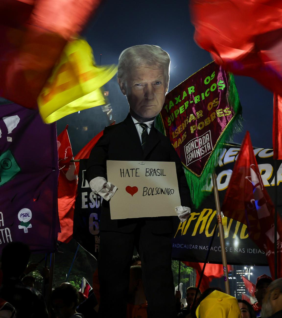 São Paulo: Protest gegen Trumps Zölle