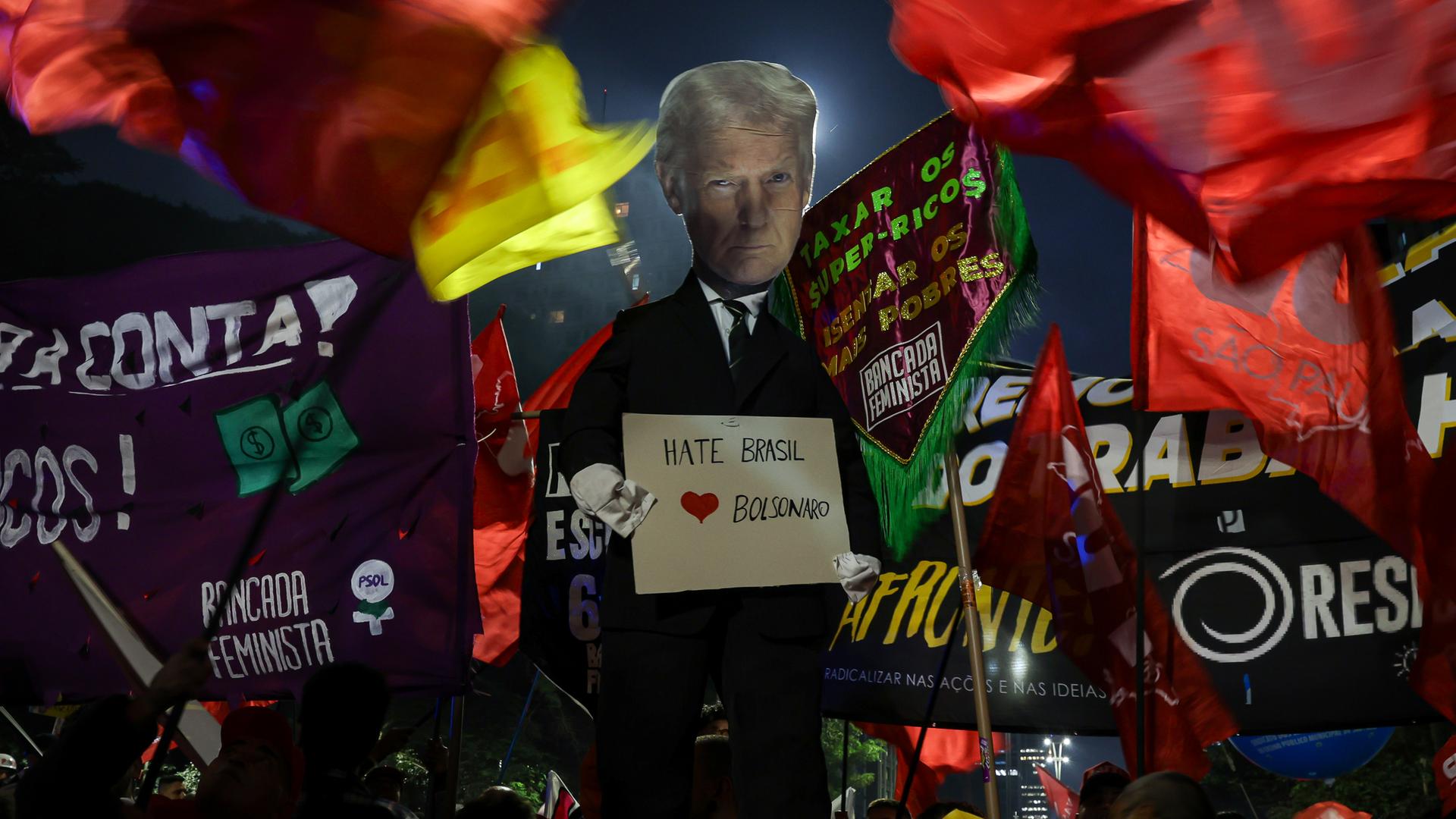 São Paulo: Protest gegen Trumps Zölle