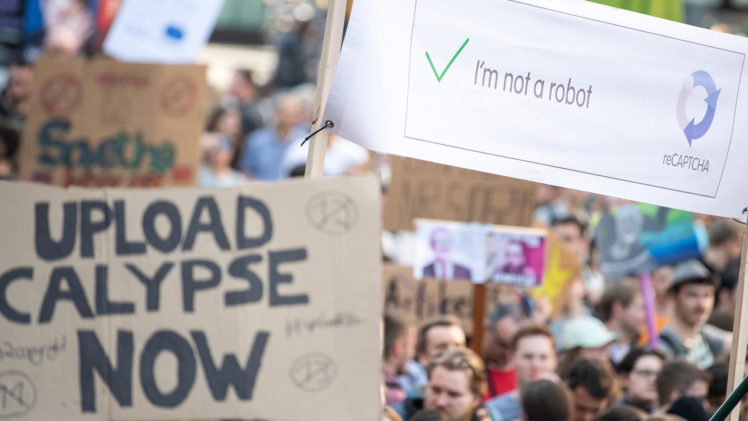Proteste gegen das neue Urheberrecht am 23.03.2019 in Stuttgart