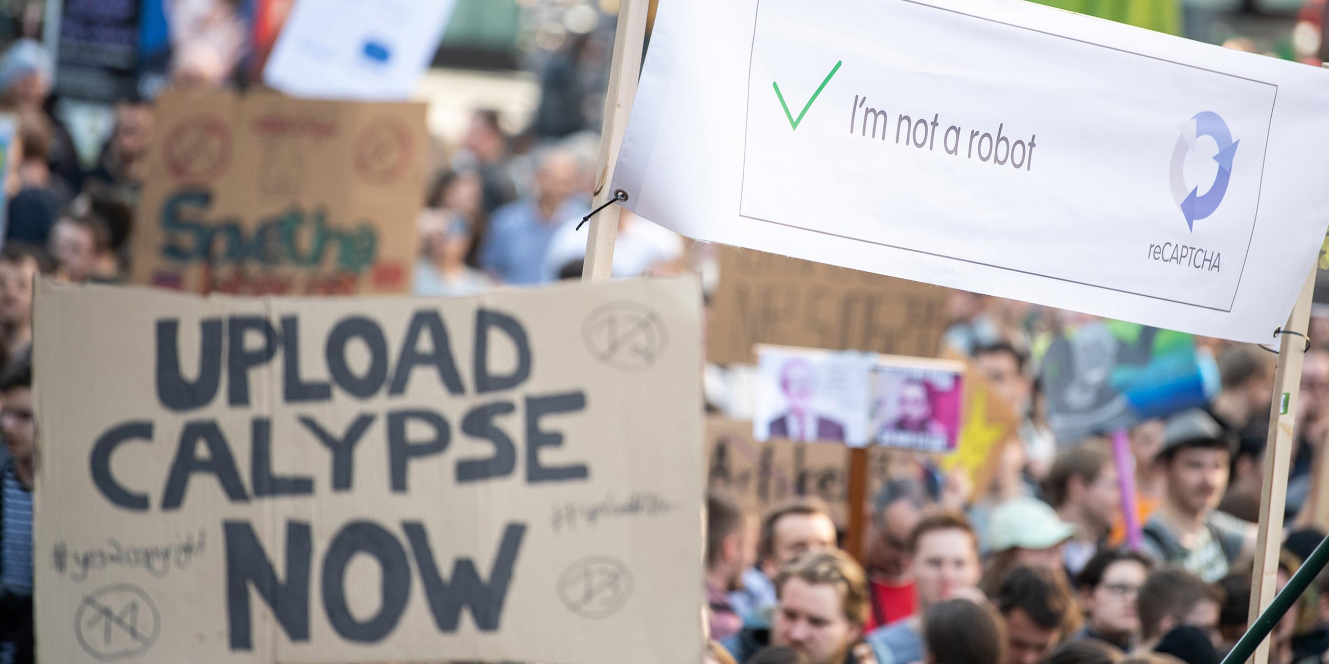 Proteste gegen das neue Urheberrecht am 23.03.2019 in Stuttgart