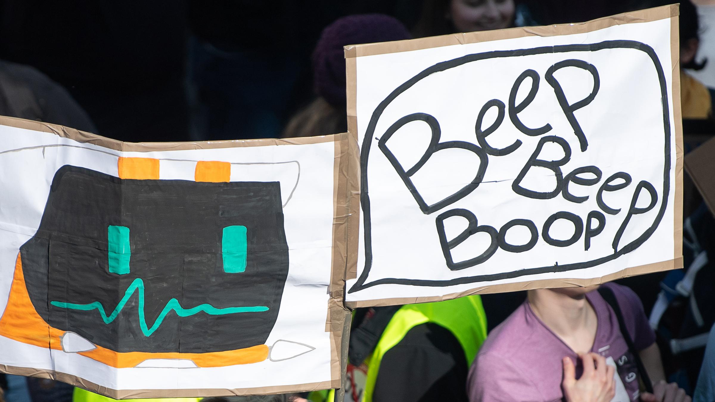 Proteste gegen das neue Urheberrecht am 23.03.2019 in Stuttgart