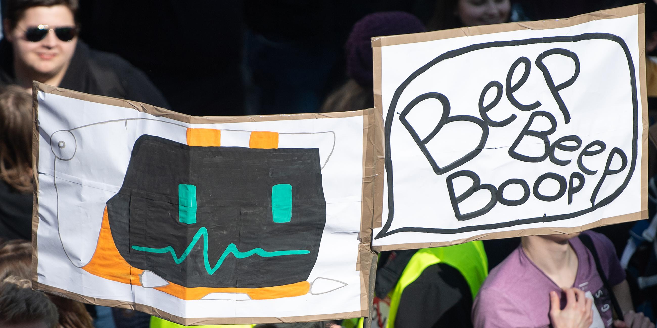 Proteste gegen das neue Urheberrecht am 23.03.2019 in Stuttgart