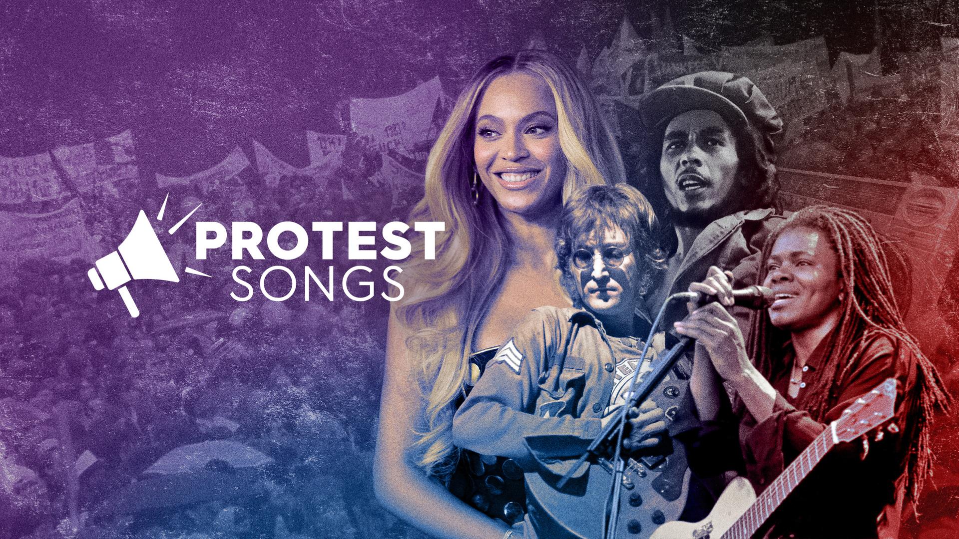 Protest! Songs! Teaser mit Logo