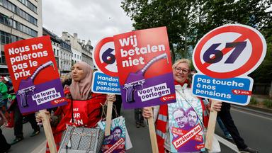 Demonstration gegen Reformen in Belgien