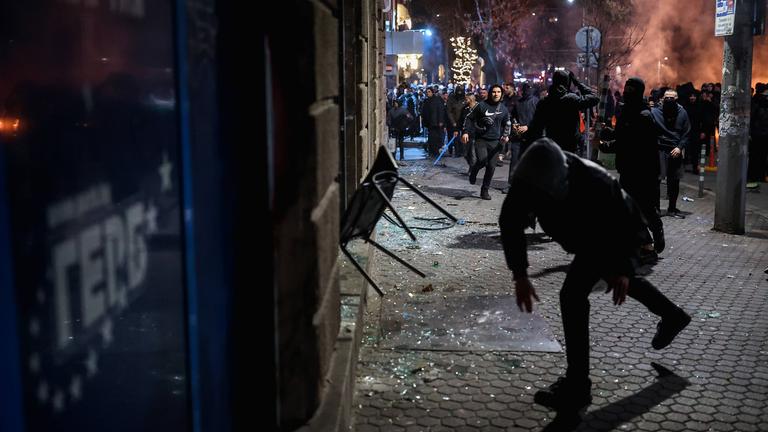 Straßenproteste auf den Straßen von Sofia