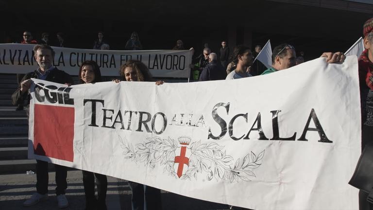 Proteste in der Oper Venedig