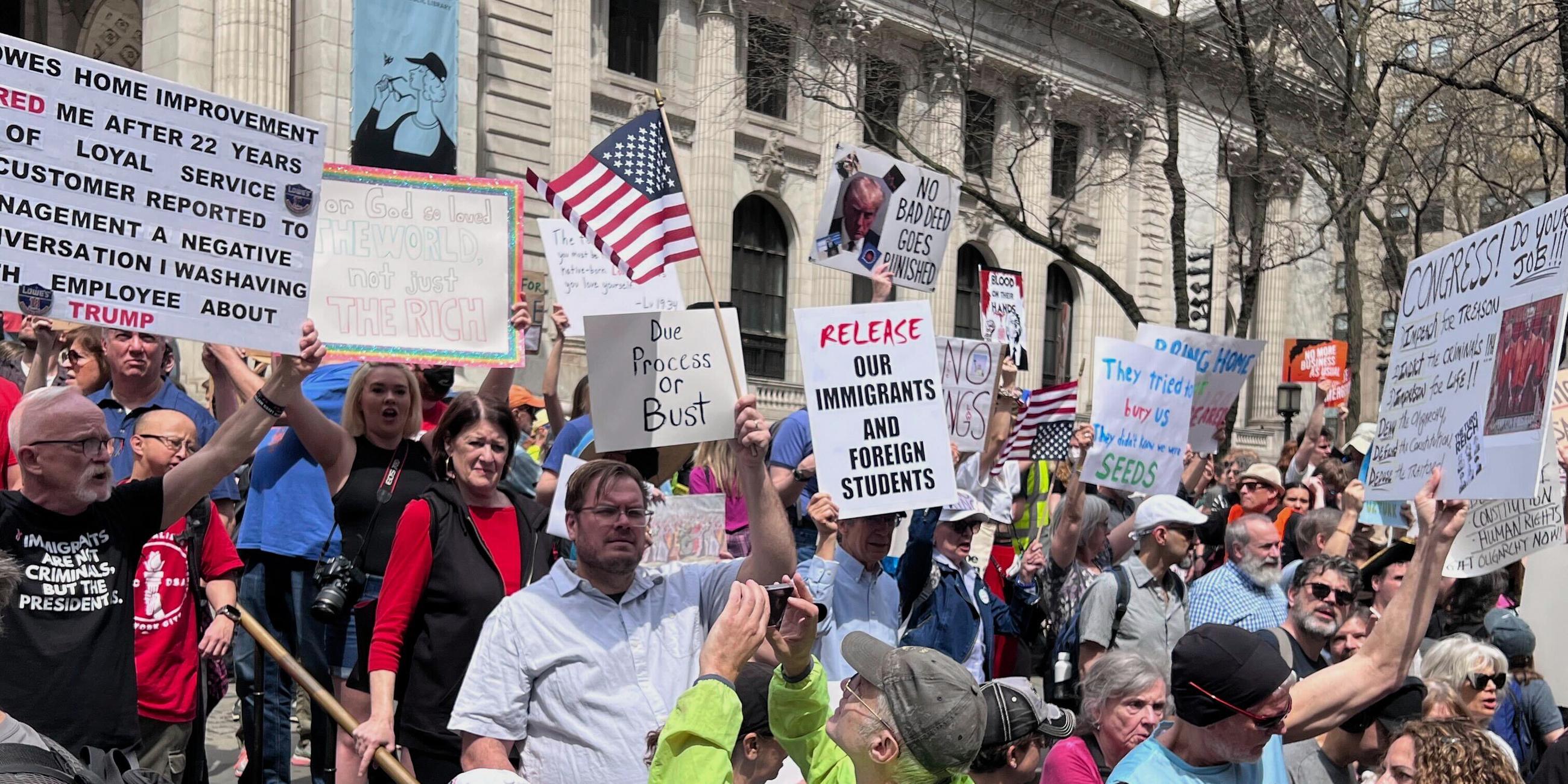 Proteste gegen die Politik von Trump