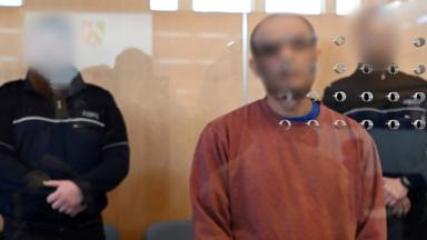 Der Angeklagte Mahmoud M. (M.) im OLG Düsseldorf am 2. März 2026.