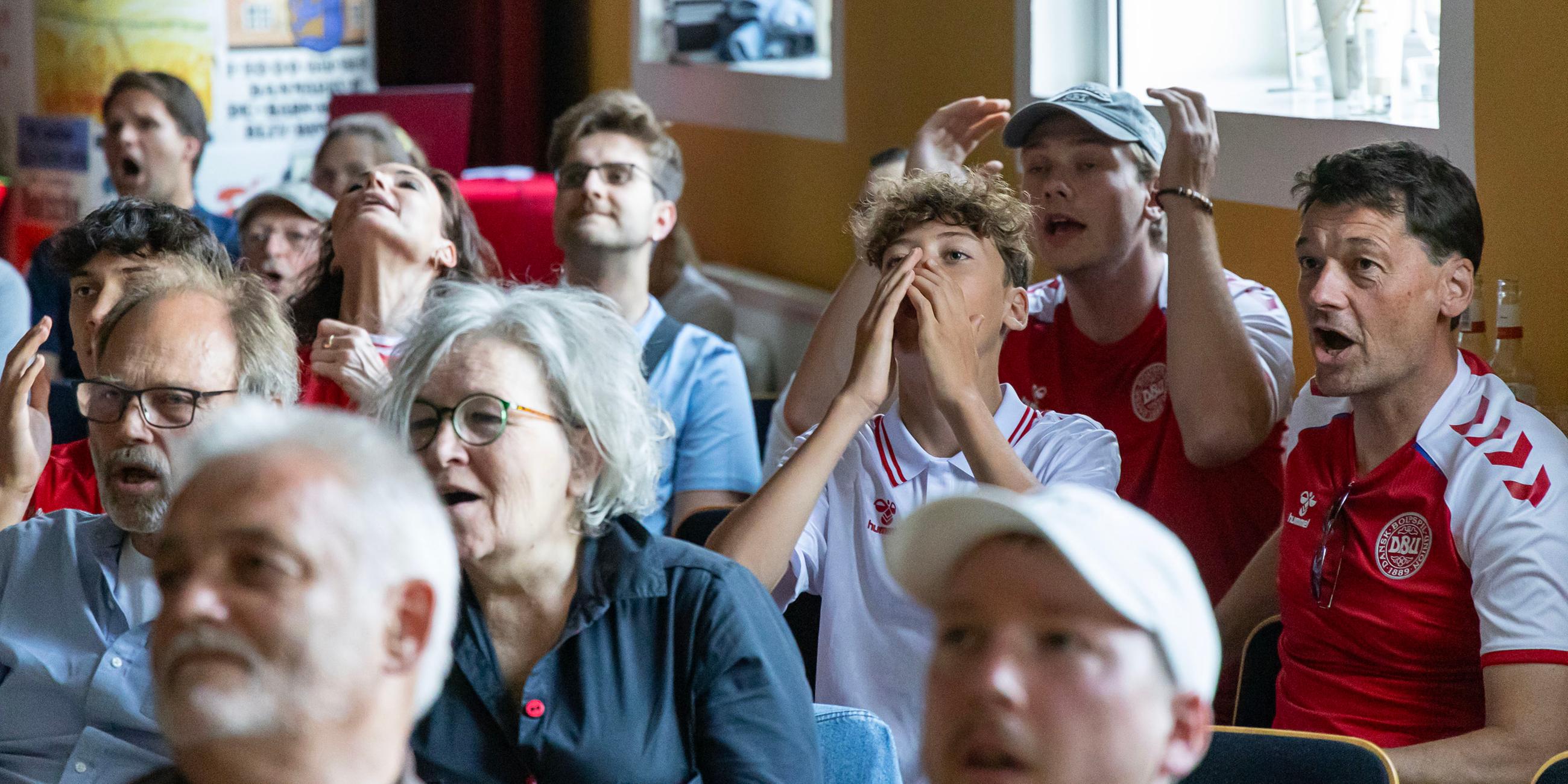 Public Viewing von der autochthonen nationalen Minderheiten Europeada in Flensburg.