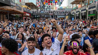 Public Viewing bei der Fußball-WM in Kansas City (Agenturbild)