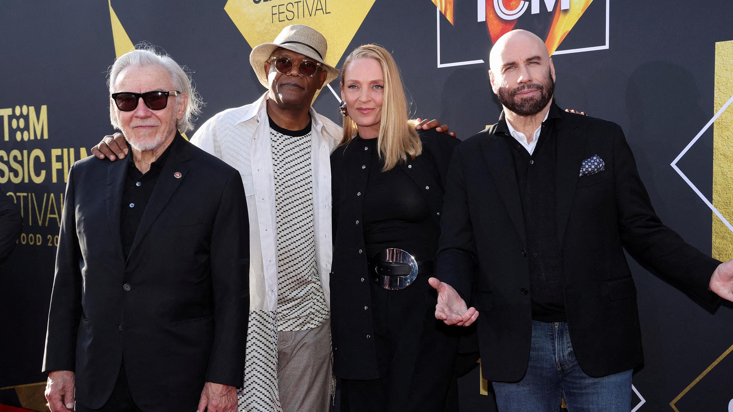 Samuel L Jackson, Harvey Keitel, Uma Thurman und John Travolta