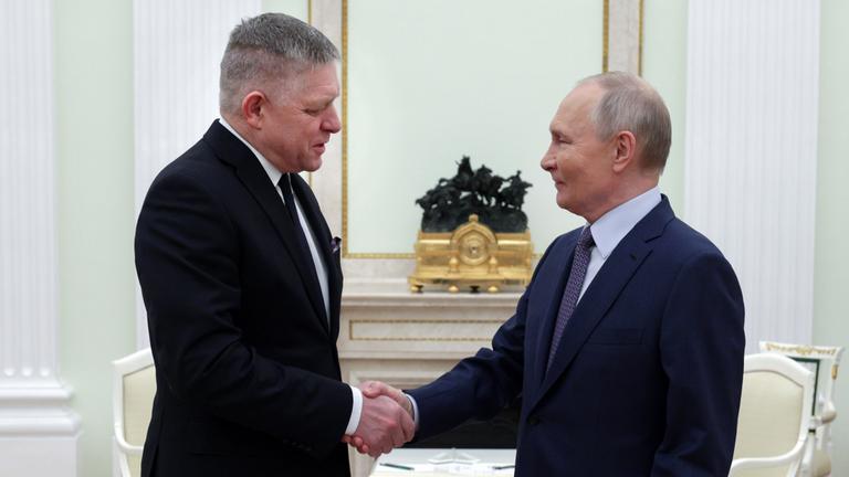 Russischer Präsident Putin trifft slowakischen Premierminister Fico in Moskau