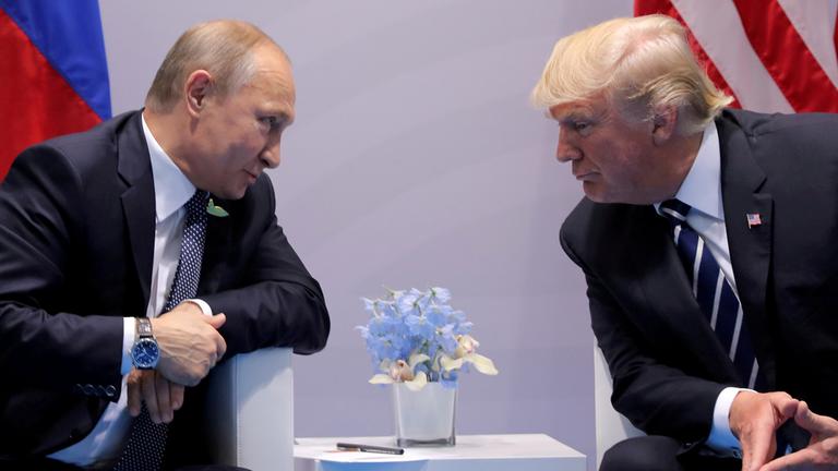 Archiv: Putin und Trump am 07.07.2017 in Hamburg