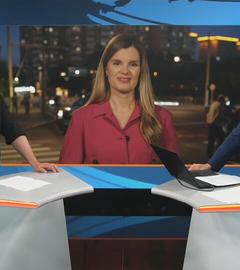 ZDF-Korrespondentin Elisabeth Schmidt und ZDF-Reporter Sebastian Ehm.