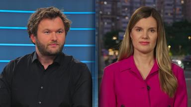 ZDF-Korrespondentin Elisabeth Schmidt und ZDF-Reporter Sebastian Ehm.