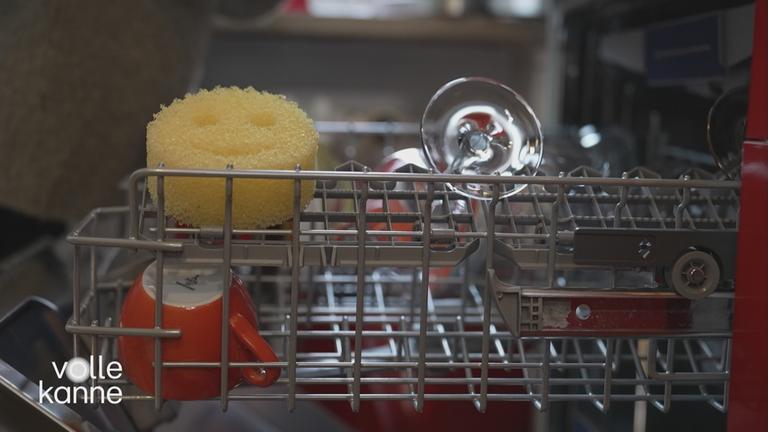 Schwamm in einer Spülmaschine