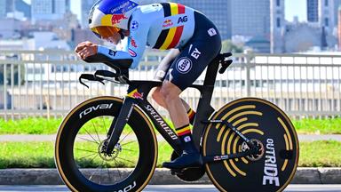 Remco Evenepoel in Aktion am 20.09.2026 in Montreal.