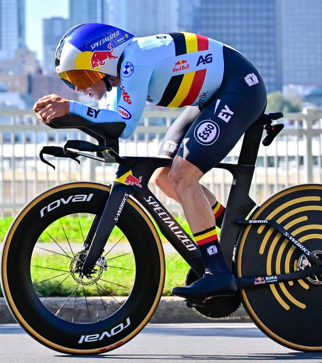 Remco Evenepoel in Aktion am 20.09.2026 in Montreal.