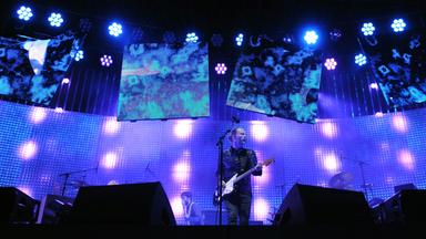 Der Sänger Thom Yorke der englischen Band Radiohead tritt mit seiner Gruppe am 29.09.2012 in Berlin auf der Freilichtbühne in der Wuhlheide auf