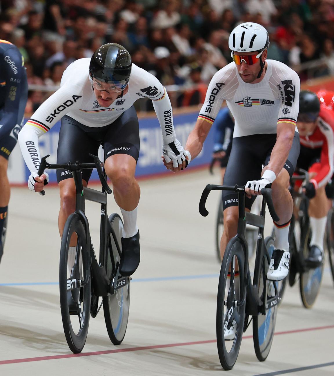 Bahnrad-WM: Moritz Augenstein und Roger Kluge.
