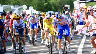 Remco Evenepoel, Tadej Pogacar und Florian Lipowitz