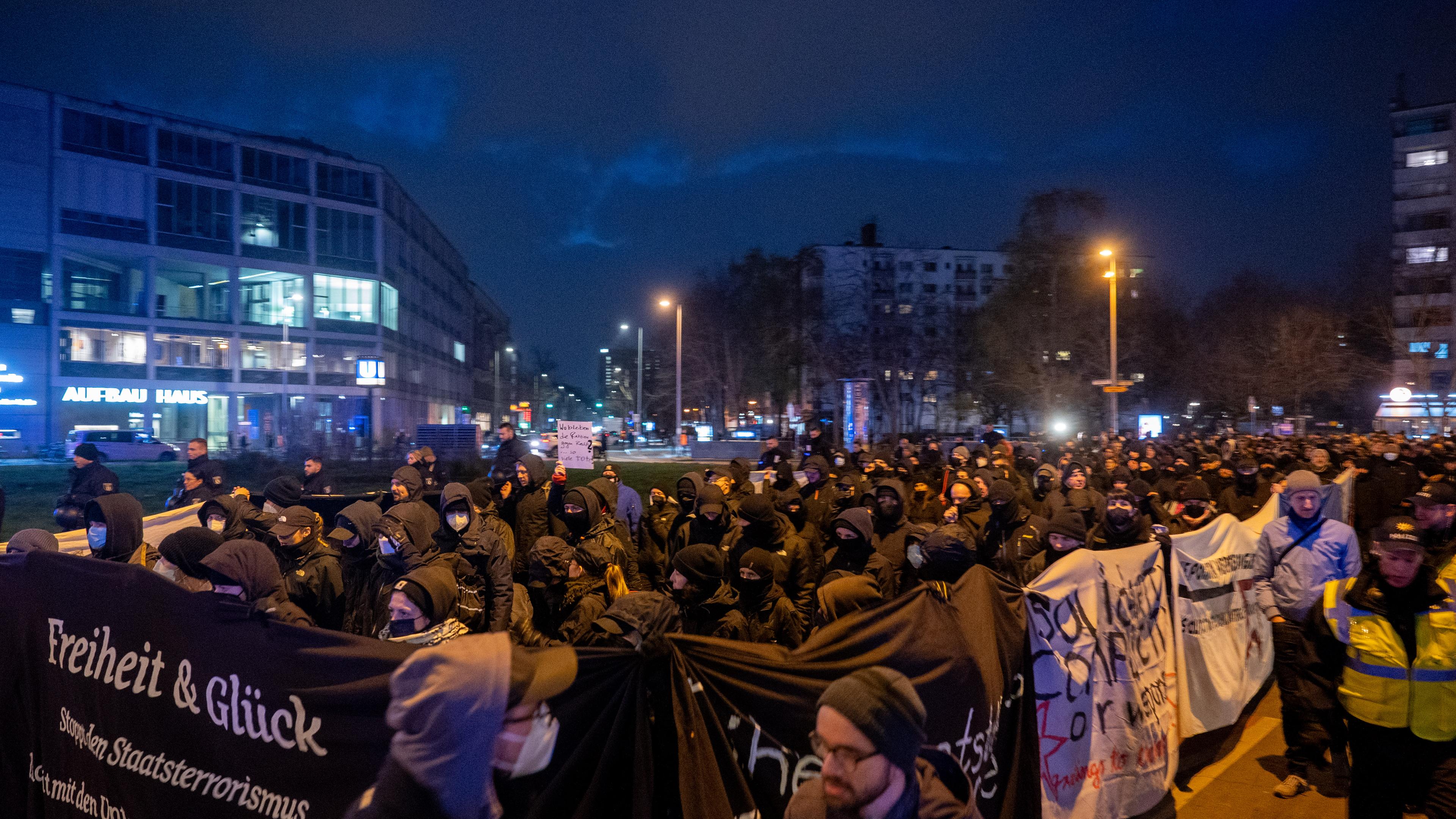 RAF-Demo in Berlin