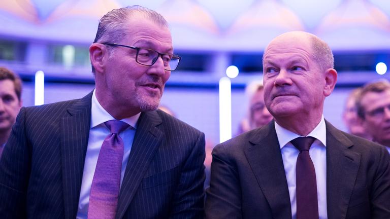 Rainer Dulger und Olaf Scholz, aufgenommen am 22.10.2024