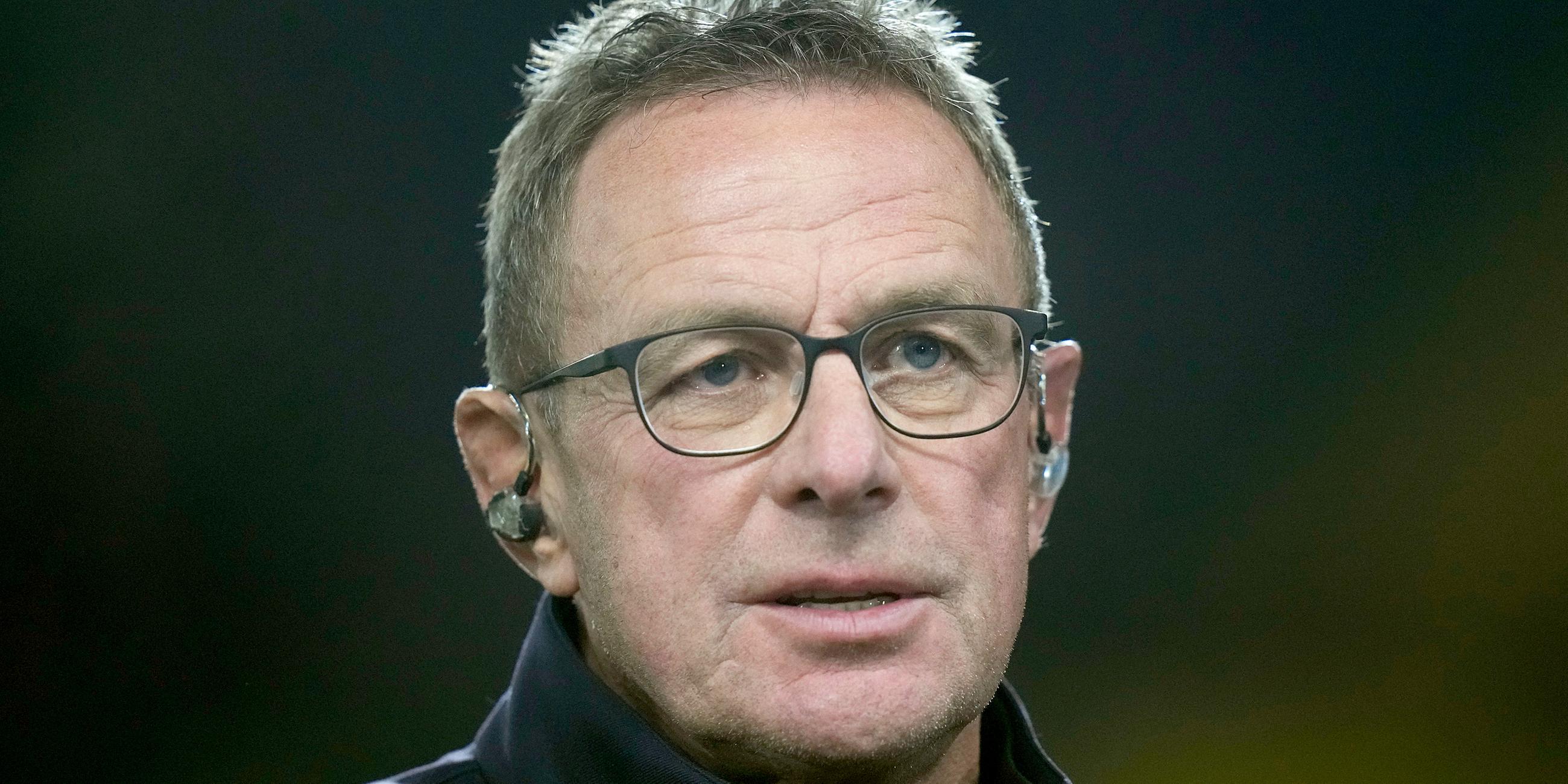 Österreichs Trainer Ralf Rangnick spricht mit den Medien vor dem Fußball-Länderspiel zwischen Österreich und Deutschland.