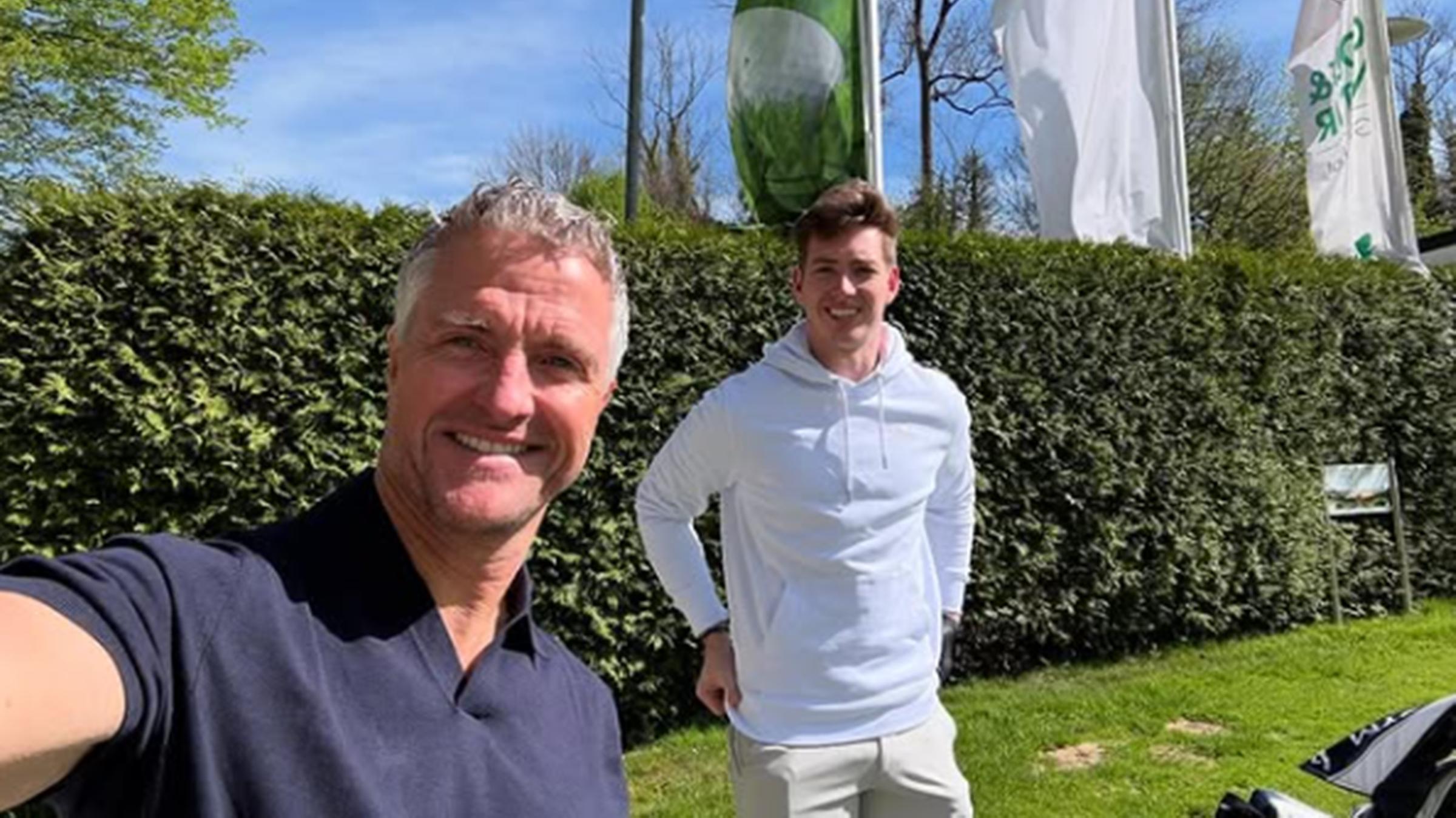 Ralf Schumacher spielt mit seinem Sohn an Ostern eine Runde Golf.