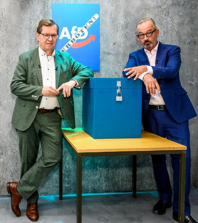 "Keine Talkshow - Eingesperrt mit Jan Fleischhauer": Ralf Stegner (l.) und Jan Fleischhauer (r.) 