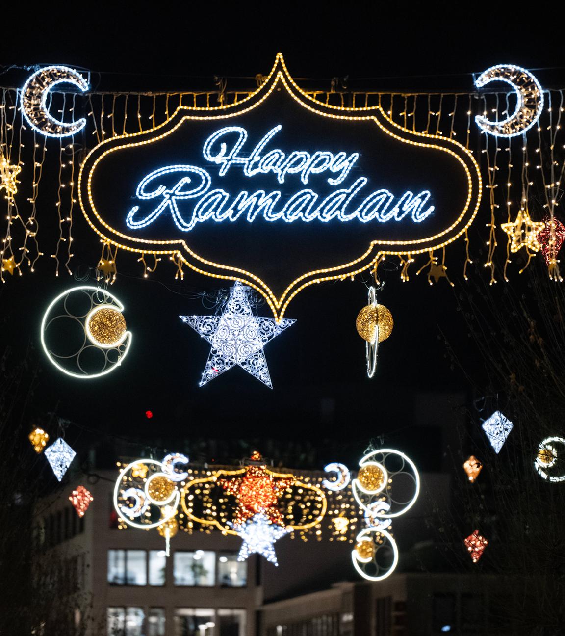 Beleuchtung für Ramadan in Frankfurt