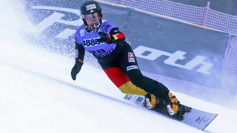 Ramona Hofmeister beim FIS Snowboard Alpine World Cup am 17.01.2026 in Bansko.
