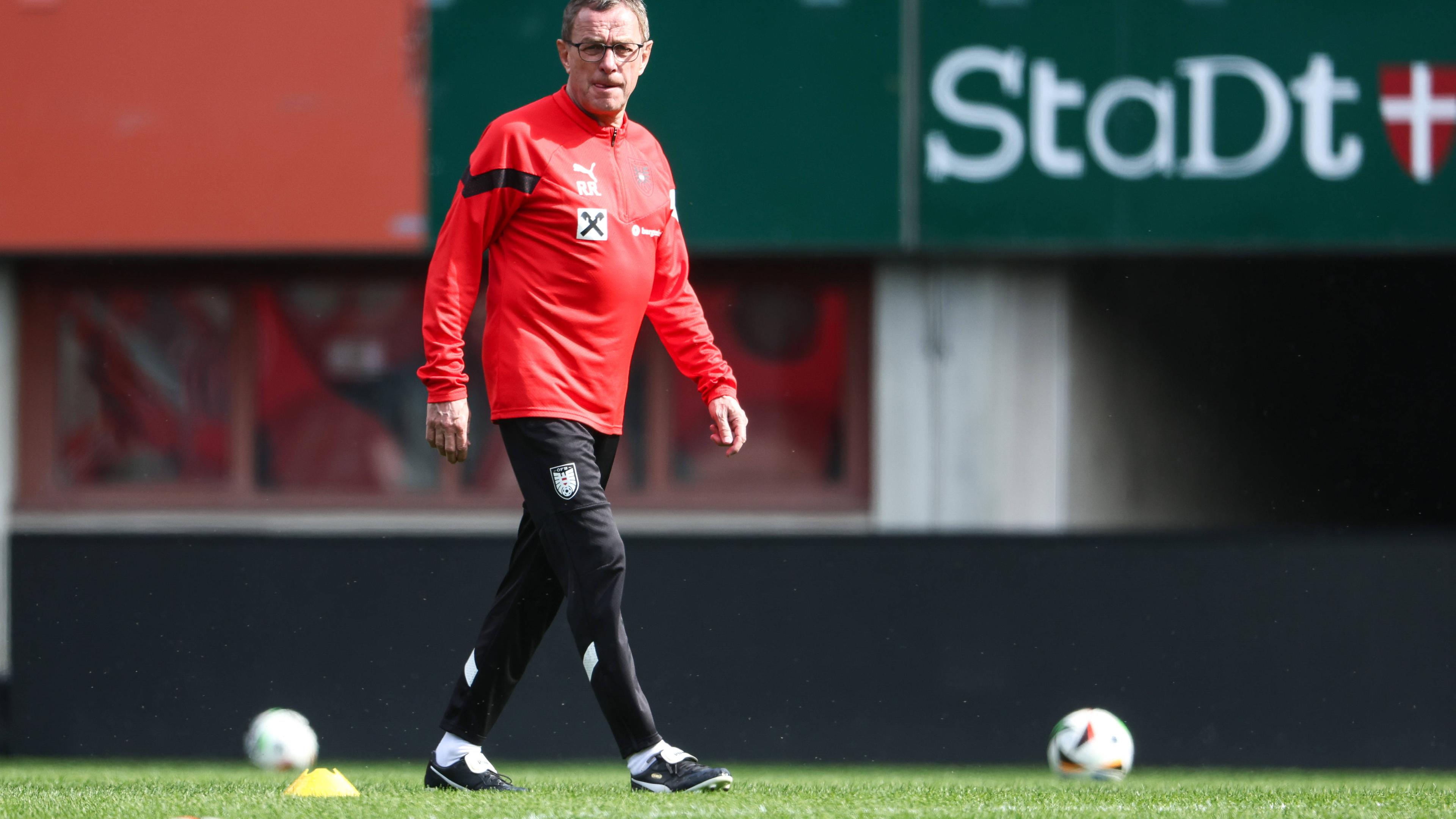 Ralf Rangnick, Teamchef der österreichischen Nationalmannschaft beim Trainig