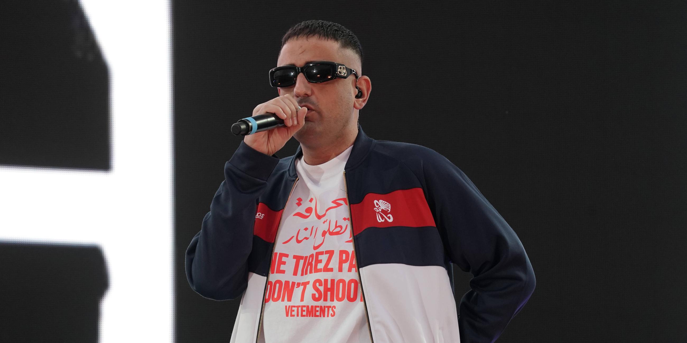 Haftbefehl auf der Bühne des CARStival Mannheim am 10.07.2020.