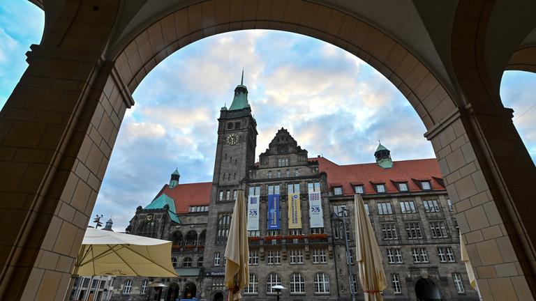 Sachsen, Chemnitz: Blick auf das Neue Rathaus in Chemnitz.