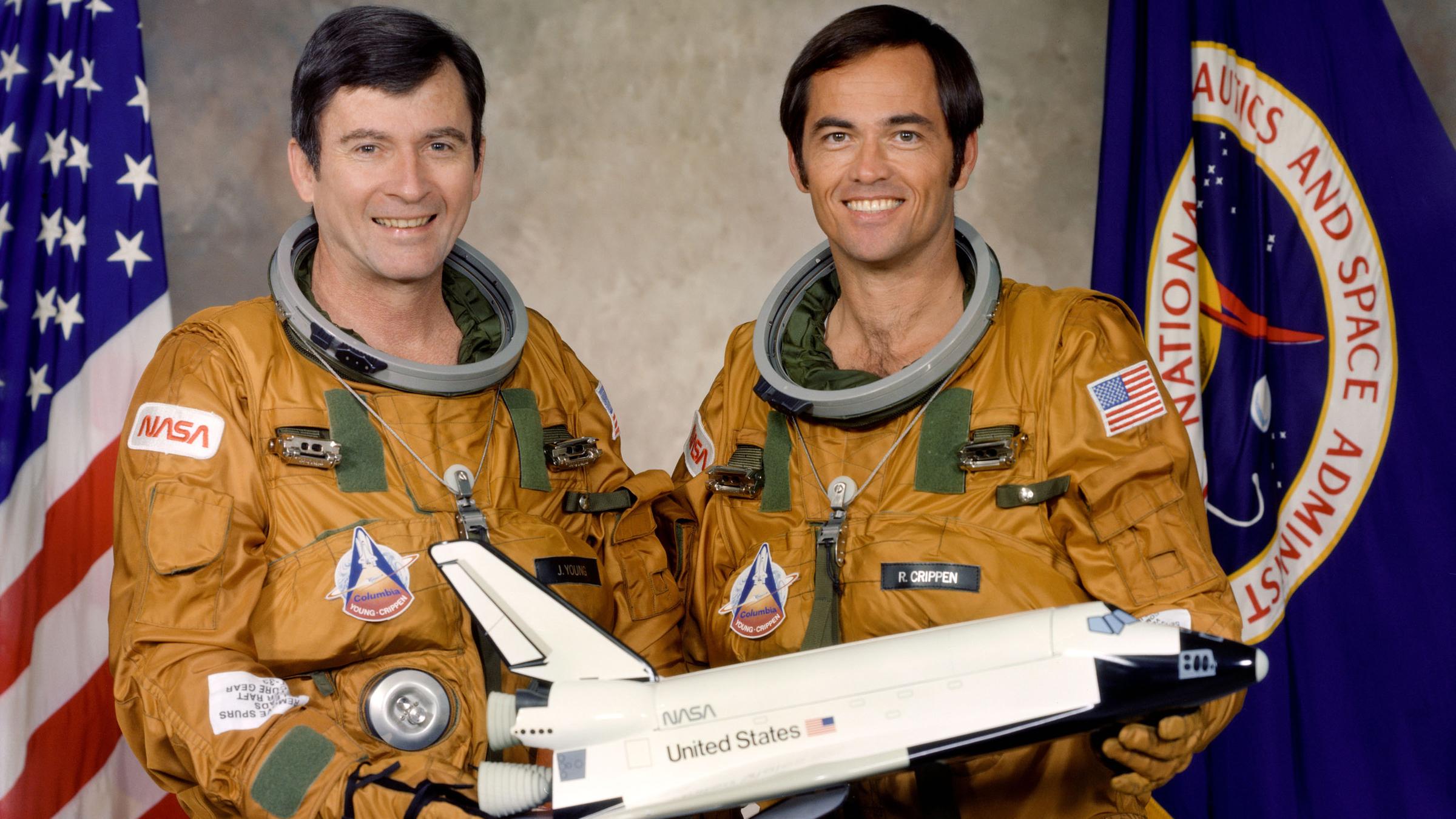 April 1981: John Young und Robert Crippen im ersten Space Shuttle
