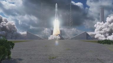 Eine Rakete startet