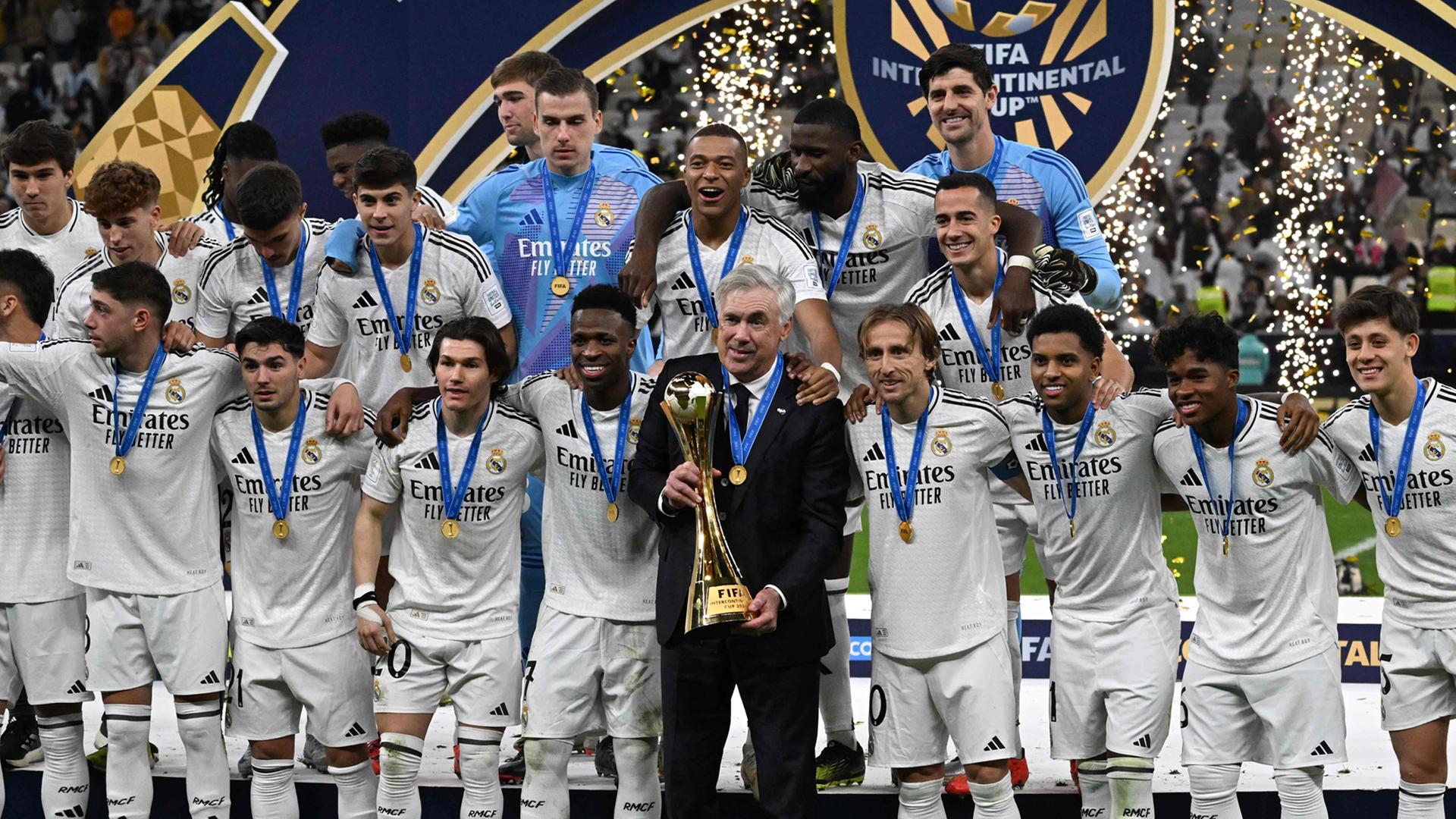 Jubelnde Spieler von Real Madrid