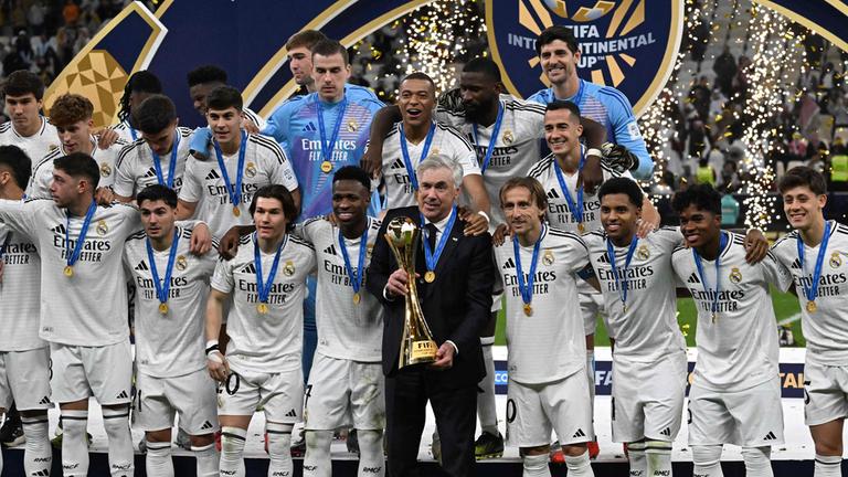 Jubelnde Spieler von Real Madrid