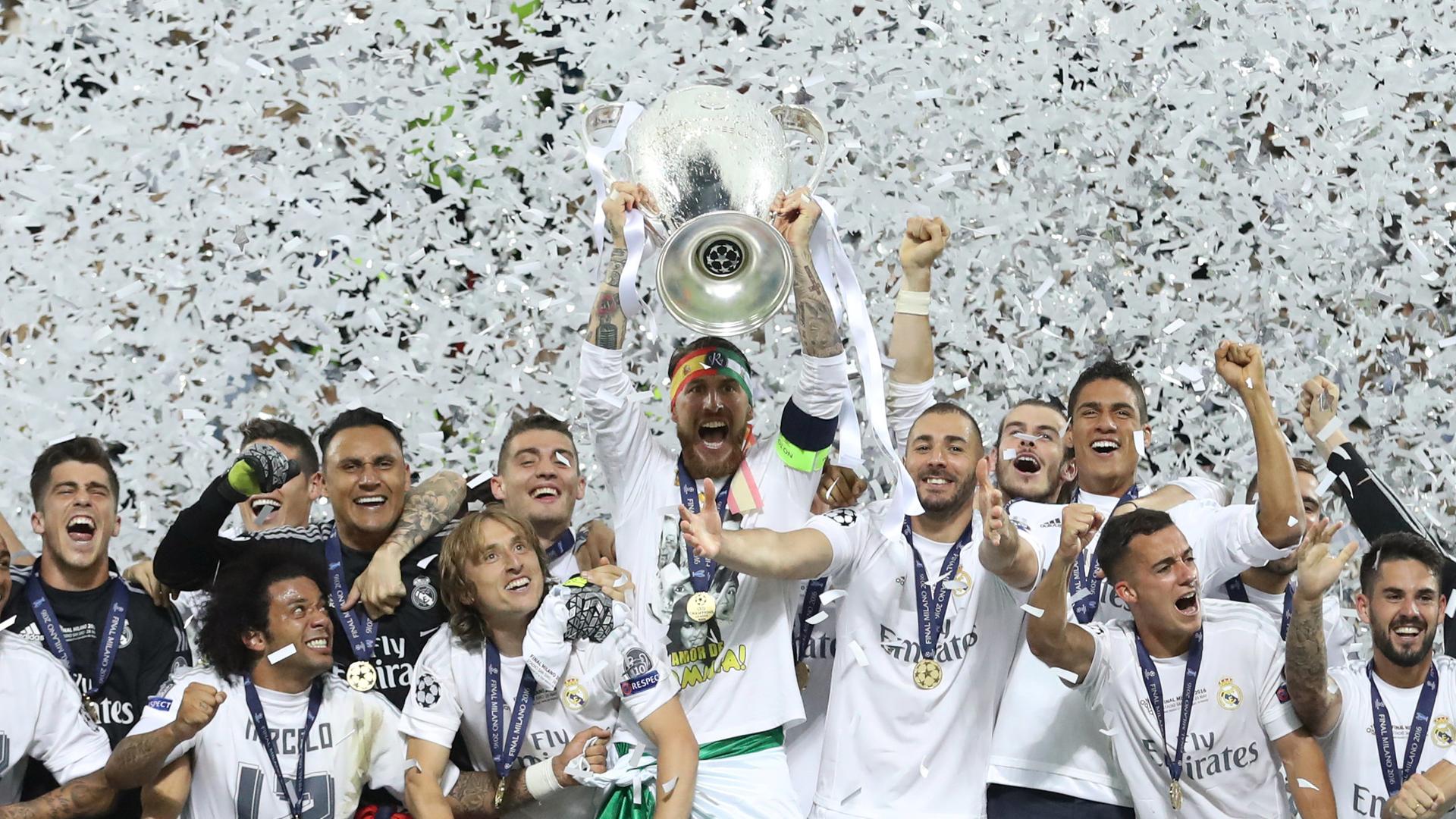 Real Madrid jubelt über Champions-League-Titel 2016