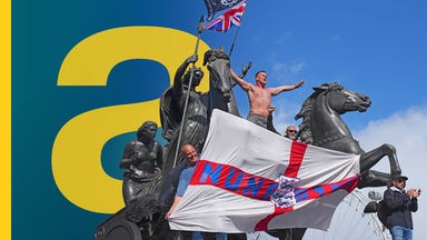 Protestierende auf Trafalgar Square in London